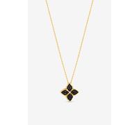 Jon Richard Women's 14K Gold Plated & Jet Druzy Stone Clover Pendant Jon Richard Gold One Size