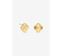 Jon Richard 14K Gold Plated Diamond Cut Clover Earrings Gold One Size