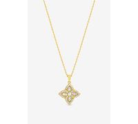 Jon Richard 18K Gold Plated And Crystal Clover Necklace Gold One Size