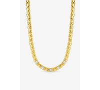 Jon Richard 18K Gold Plated And Crystal Flat Chain Necklace Gold One Size