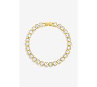 Jon Richard 18K Gold Plated And Crystal Tennis Bracelet Gold One Size