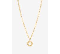 Jon Richard 18K Gold Plated And Pave Link Chain Necklace Gold One Size