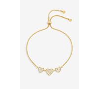 Jon Richard Women's 18K Gold Plated Micro Pave Heart Bracelet Jon Richard Gold One Size