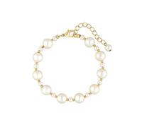 Jon Richard Cream Pearl & Gold Bead Bracelet Cream