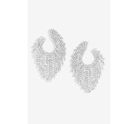Jon Richard Crystal Open Statement Earrings In Silver Silver One Size