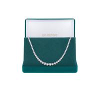 Jon Richard Gift Packaged Rhodium Plate And Cubic Zirconia Tennis Necklace In Silver Silver One Size