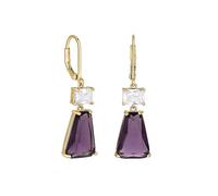 Jon Richard Gold Plated & Amethyst Mixed Stone Drop Earrings Gold