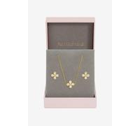 Jon Richard Gold Plated and Crystal Flower Bridal Set