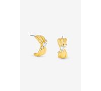 Jon Richard Women's Gold Plated & Crystal Half Hoop Earrings Jon Richard Gold One Size