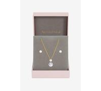 Jon Richard Gold Plated And Cubic Zirconia Round Drop Box Set - Gift Box Gold One Size