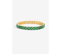 Jon Richard Women's Gold Plated & Emerald Chain Stretch Bracelet Jon Richard Gold One Size