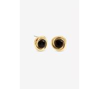 Jon Richard Gold Plated And Jet Statement Earrings Gold