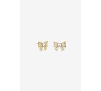 Jon Richard Women's Gold Plated & Pave & Crystal Bow Earrings