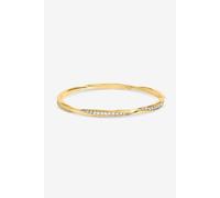 Jon Richard Gold Plated And Pave Twist Bangle Gold One Size