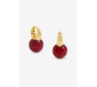 Jon Richard Gold Plated And Red Bead Earrings Gold One Size