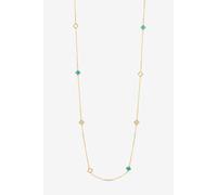 Jon Richard Gold Plated And Turquoise Long Station Clover Necklace Gold One Size