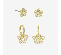 Jon Richard Gold Plated Butterfly 2 Hoops Earrings
