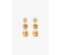 Jon Richard Gold Plated Champagne Multi Stone Drop Earrings Gold