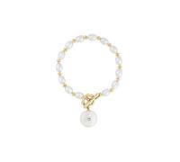 Jon Richard Gold Plated Coin Pearl Bracelet Gold