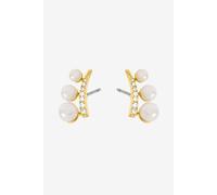 Jon Richard Gold Plated Crystal And Pearl Mini Climber Earrings Gold One Size