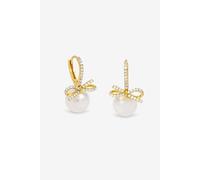 Jon Richard Crystal Bow and Pearl Hoops