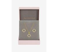 Jon Richard Gold Plated Cubic Zirconia Open Clover Set