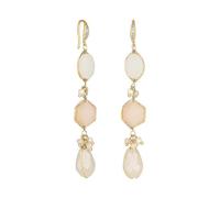 Jon Richard Gold Plated Faceted Stone and Freshwater Pearl Earrings Gold