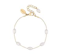 Jon Richard Gold Plated Fine Chain and Freshwater Pearl Bracelet Gold
