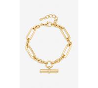 Jon Richard Gold Plated Luxe T-Bar Bracelet Gold One Size