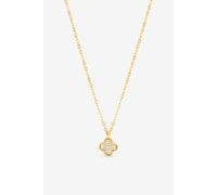 Jon Richard Gold Plated Mirco Pave Clover Pendant Gold One Size