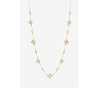 Jon Richard Gold Plated Mother Of Pearl And Crystal Clover Necklace Gold One Size