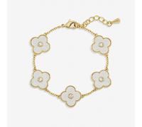 Jon Richard Gold Plated Mother of Pearl Clover Bracelet