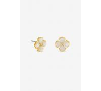 Jon Richard Women's Gold Plated Mother of Pearl Flower Stud Earrings Jon Richard Gold One Size
