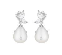Jon Richard Gold Plated Pearl and Crystal Drop Earrings Gold