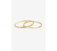 Jon Richard Gold Plated Polished Bangles - Pack Of 2 Gold One Size