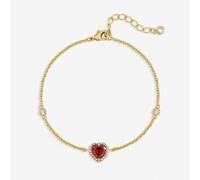 Jon Richard Gold Plated Red Heart Drop Bracelet