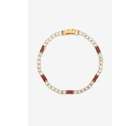 Jon Richard Gold Plated Round Stone And Ruby Tennis Bracelet Gold One Size