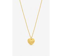 Jon Richard Gold Plated Satin Heart Pendant One Size Silver