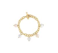 Jon Richard Gold Plated Semi Precious Pearl and Chain Bracelet Gold