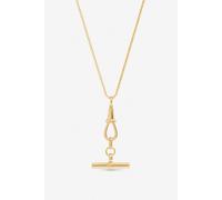 Jon Richard Gold Plated Pave T Bar Necklace