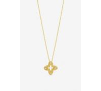 Jon Richard Gold Plated Textured Crystal Clover Pendant