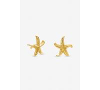 Jon Richard Women's Gold Plated Waterproof Coastal Starfish Earrings Jon Richard Gold One Size