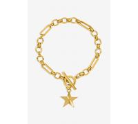 Jon Richard Women's Gold Plated Waterproof Diamond Cut Star T Bar Bracelet Jon Richard Gold One Size