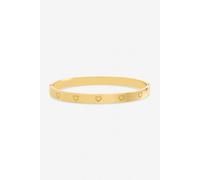 Jon Richard Gold Plated Waterproof Heart Bangle Gold One Size