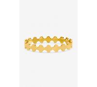 Jon Richard Gold Plated Waterproof Polished Clover Bangle Gold