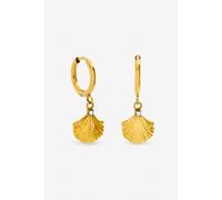 Jon Richard Women's Gold Plated Waterproof Shell Hoop Earrings Jon Richard Gold One Size