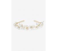 Jon Richard Women's Gold Plated White Floral & Crystal Headband Jon Richard Gold One Size