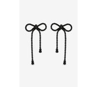 Jon Richard Jet Plated And Jet Crystal Statement Bow Drop Earrings In Black Black One Size