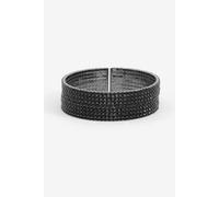 Jon Richard Jet Stone Multirow Cuff In Grey Grey One Size