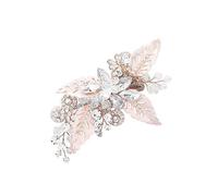 Jon Richard Molly Rose Gold Leaf & Navette Circle Hair Clip Rose